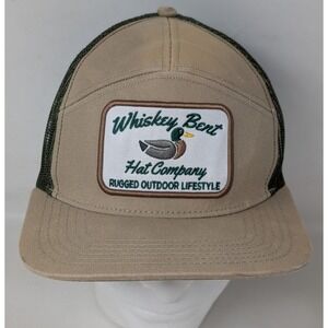DISTESSED Whiskey Bent Hat Co Snapback Trucker Hat Mesh Back Duck Patch Outdoor